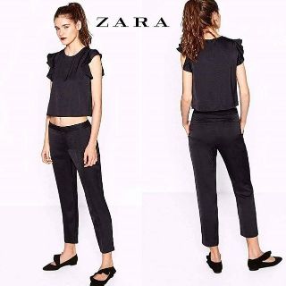 Zara : Black Glossy Trousers