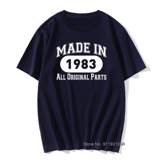 เสื้อยืดครอปเสื้อยืดคอกลม แขนสั้น ผ้าฝ้าย 100% พิมพ์ลาย Novelty Made in 1984 ของขวัญวันครบรอบ สําหรับผู้ชายS-5XL