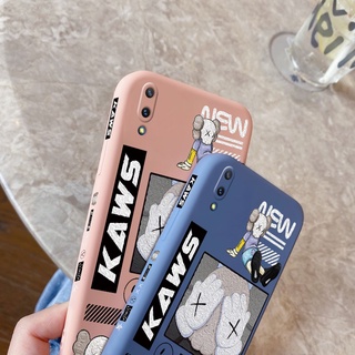 สำหรับ vivo V11 V11I V11 Pro V15 V15Pro V17 V17 Pro V17 neo เคสโทรศัพท์พร้อมการ์ตูน kaws ภาพวาดรอยยิ้มกันกระแทกฝาหลังแบบนุ่มกล้องรูปแบบซิลิโคนแบบเต็มตัวป้องกันเลนส์เคสเคสน่ารัก