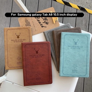 เคสหนังนิ่ม กันกระแทก พับได้ ลายกวาง พร้อมขาตั้ง สําหรับ Samsung Galaxy Tab A8 10.5 2021 SM-X200 SM-X205