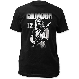 เสื้อยืดวินเทจ100%cotton เสื้อยืดคอวีผู้ชาย Impact David Gilmour Gilmour 72 Fitted Jersey Tee Black men เสื้อ ยืด ผู้ชา