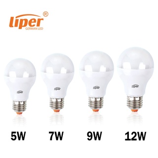 หลอดไฟ LED Bulb ขนาด 5W 7W 9W 12W  ขั้วเกลียว E27 แสงสีขาว 6500K  ใช้งานไฟบ้าน AC 220V linhaomall