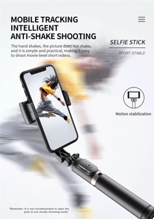 Q08 Bluetooth Handheld Gimbal Handheld Monopodขาตั้งกล้องMINIสำหรับAndroid IOS