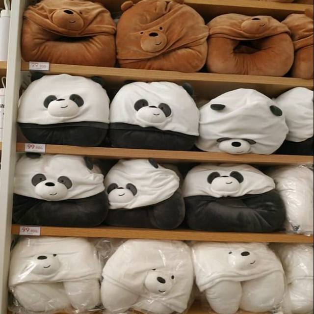หมอนรองคอลายหมี Miniso