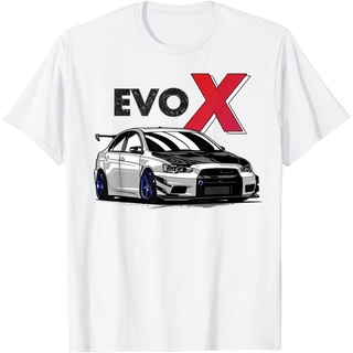 เสื้อยืดผ้าฝ้ายพรีเมี่ยม เสื้อยืด ลาย Evo X สําหรับผู้ใหญ่