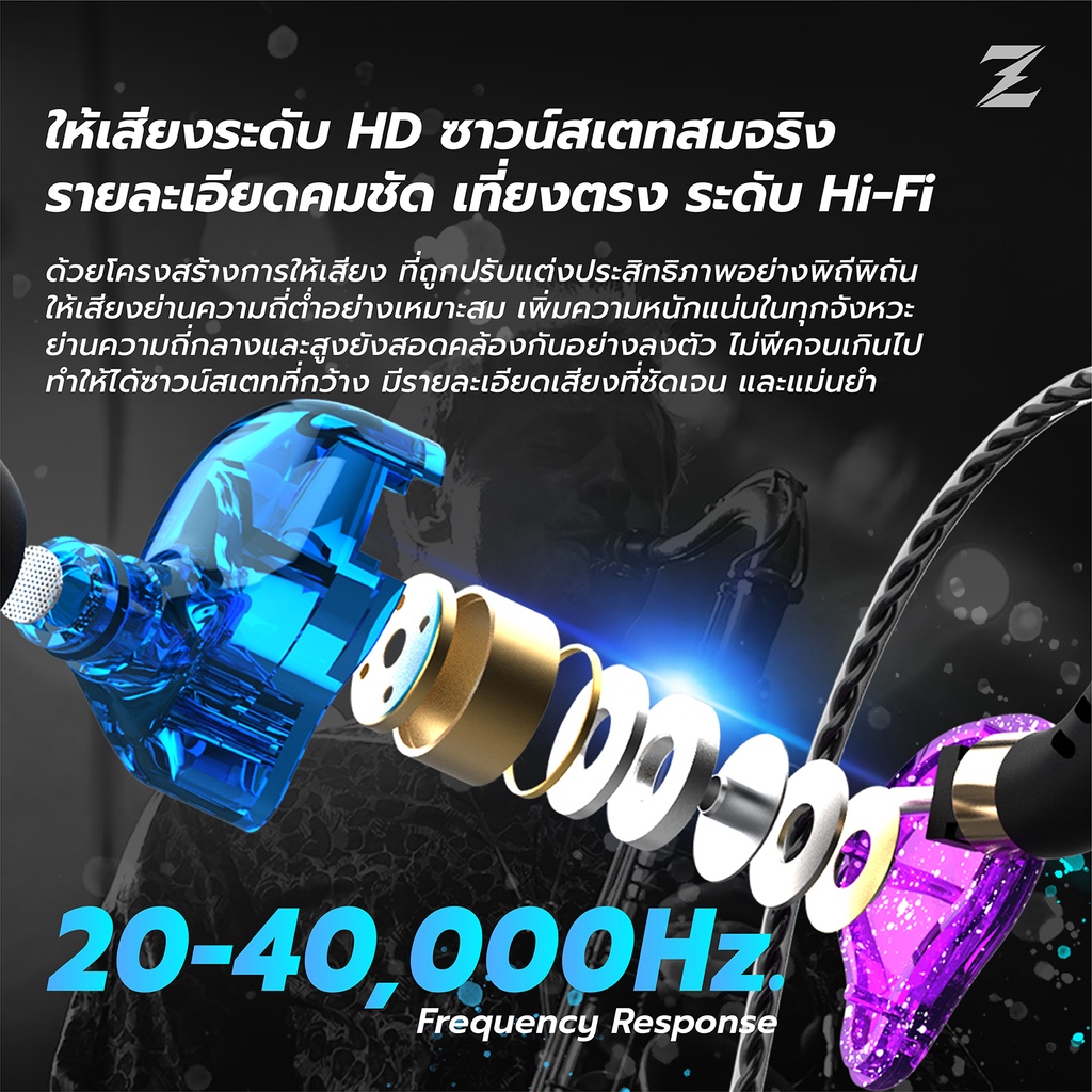 NUNE ZEN หูฟังอินเอียร์ หูฟังหัวงอ90องศา aux 3.5mm Earphone in ear Smalltalk หูฟังมีสายไมโครโฟนในตัว ไมค์เพิ่ม/ลดเสียง