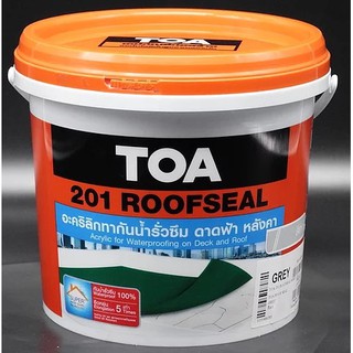 TOA Roofseal ทีโอเอ 201 รูฟซีล กันรั่วซึม หลังคารั่ว ดาดฟ้ารั่ว ขนาด 4 กก (สีเทา)