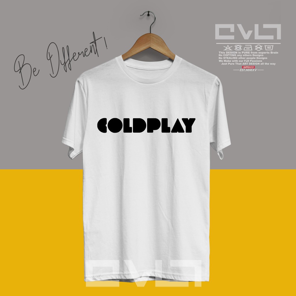 Coldplay Band V.2 Music T-Shirt Logo Cool Music T-Shirt -K-STYLE