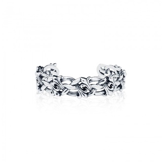 ake ake Fierce-de-lis Braided 2.0 Bangle Oversized กำไลเงินแท้ 925 แฮนด์เมดแกะมือขนาดใหญ่ลายเถาวัลย์ดอกลิลลี่พันเกลียว
