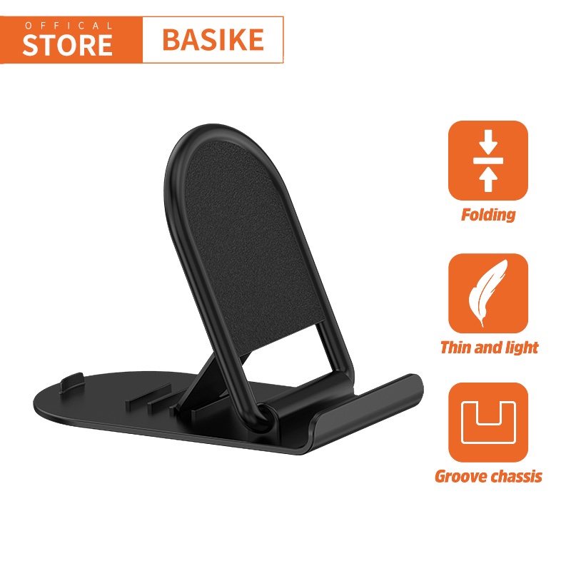 Basike ขาตั้งโทรศัพท์มือถือ แบบพับได้ ขาตั้งโทรศัพท์ ที่วางโทรศัพท์ ขาตั้งโทรศัพท์ ขาจับโทรศัพท์ ปรับสูงต่ำได้ - รูปที่ 2