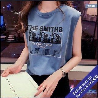 เสื้อยืดแขนกุดผู้หญิงน่ารัก Oversize เสื้อผ้าแฟชั่นวัยรุ่น เสื้อกล้ามเกาหลี ฮิปฮอป สตรีท วินเทจ ราคาส่ง