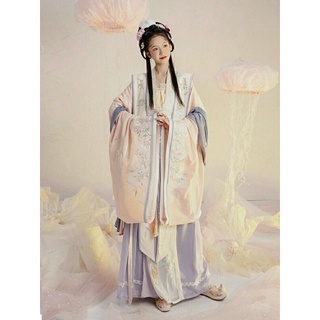 ชุดฮั่นฝู คอลเลคชั่น Jie Cha You แบรนด์ Han Shang Hua Lian ชุดจีนโบราณ ราชวงศ์หมิง Hanfu เสียเพ่ย เสื้อ กระโปรงยาว ชมพู