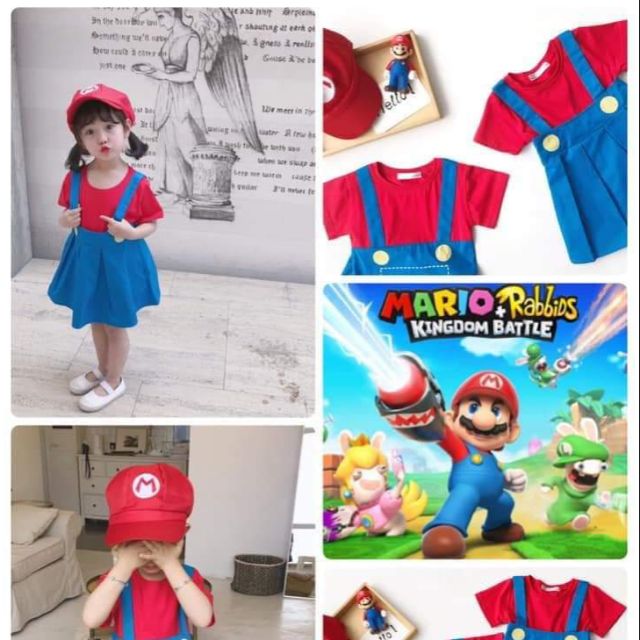 ชุด Mario cosplay(พร้อมส่ง) รวมหมวก