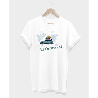 เสื้อยืดลายออกทริป Lets Travel T-shirt