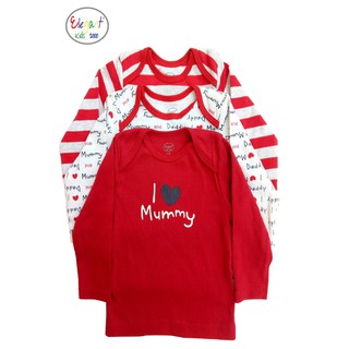 เสื้อเเขนยาวเด็กLilsoft babyผ้าฝ้ายเกรดพรีเมี่ยมเช็ท 3pcs.