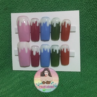 เล็บปลอมงานเจลhand make100%