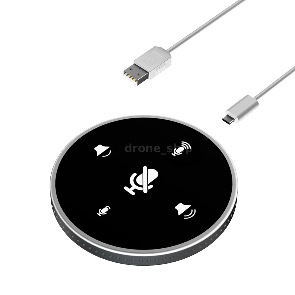[In Stock] Desktop USB Conference Speakerphone Microphone Built-in Speaker 360° Omnidirectional PC Computer Condenser Mi