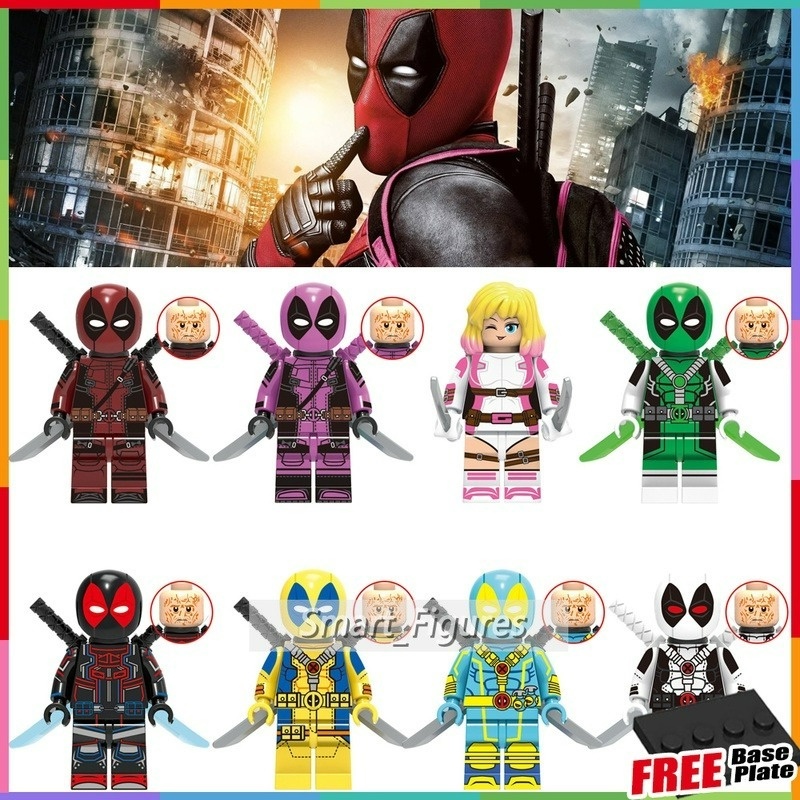 ใหม่ ฟิกเกอร์ Deadpool Tron XMen Gwenpool Pink Deadpool ขนาดเล็ก ของ