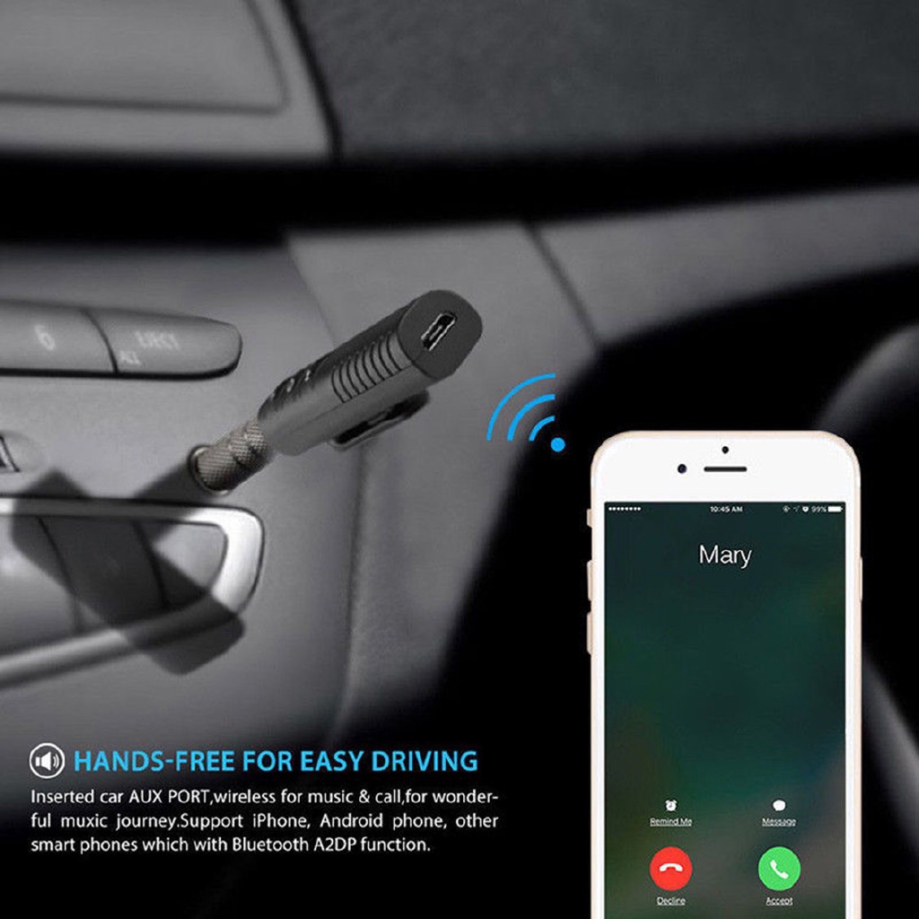 Atm Small Car Bluetooth Aux 3 5mm Jack Bluetooth Receiver