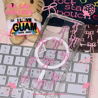 (pre-order จากเกาหลี) mafavarchive - ribbon jelly case wireless-chargeable เคสมือถือคลุมรอบเครื่อง ชาจไร้สายได้