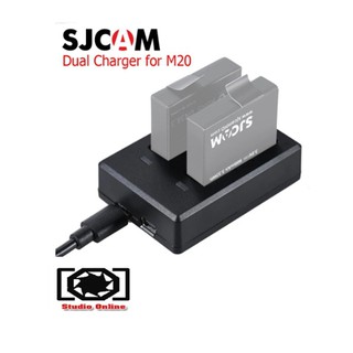 SJCAM DUAL-SLOT CHARGER FOR M20 แท่นชาร์จคู่ SJ M20 มีประกัน