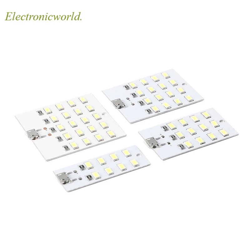 โคมไฟฉุกเฉิน 5730 smd 5V 430mA~470mA Mirco USB 5730 LED สีขาว 1 ชิ้น