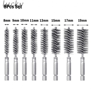 LUCKY~8pcs 8-19mm Wire Tube Machinery Cleaning Brush Rust Cleaner Washing Polishing Brand New#Ready Stock