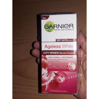 เซรั่มครีมบำรุงผิวหน้า Garnier Ageless White City Renew Serum Cream (50 ml.)