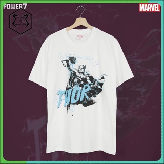 เสื้อยืดโอเวอร์ไซส์Power 7 Shop เสื้อยืดการ์ตูน ลาย มาร์เวล THOR love and thunder ลิขสิทธ์แท้ MARVEL COMICS  T-SHIRTS (M