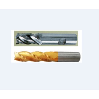 ROUGHING END MILLS 4 FLUTE HSS-E COARSE TEETH  TIN เอ็นมิล 4ฟัน กัดหยาบสีทอง 16-32