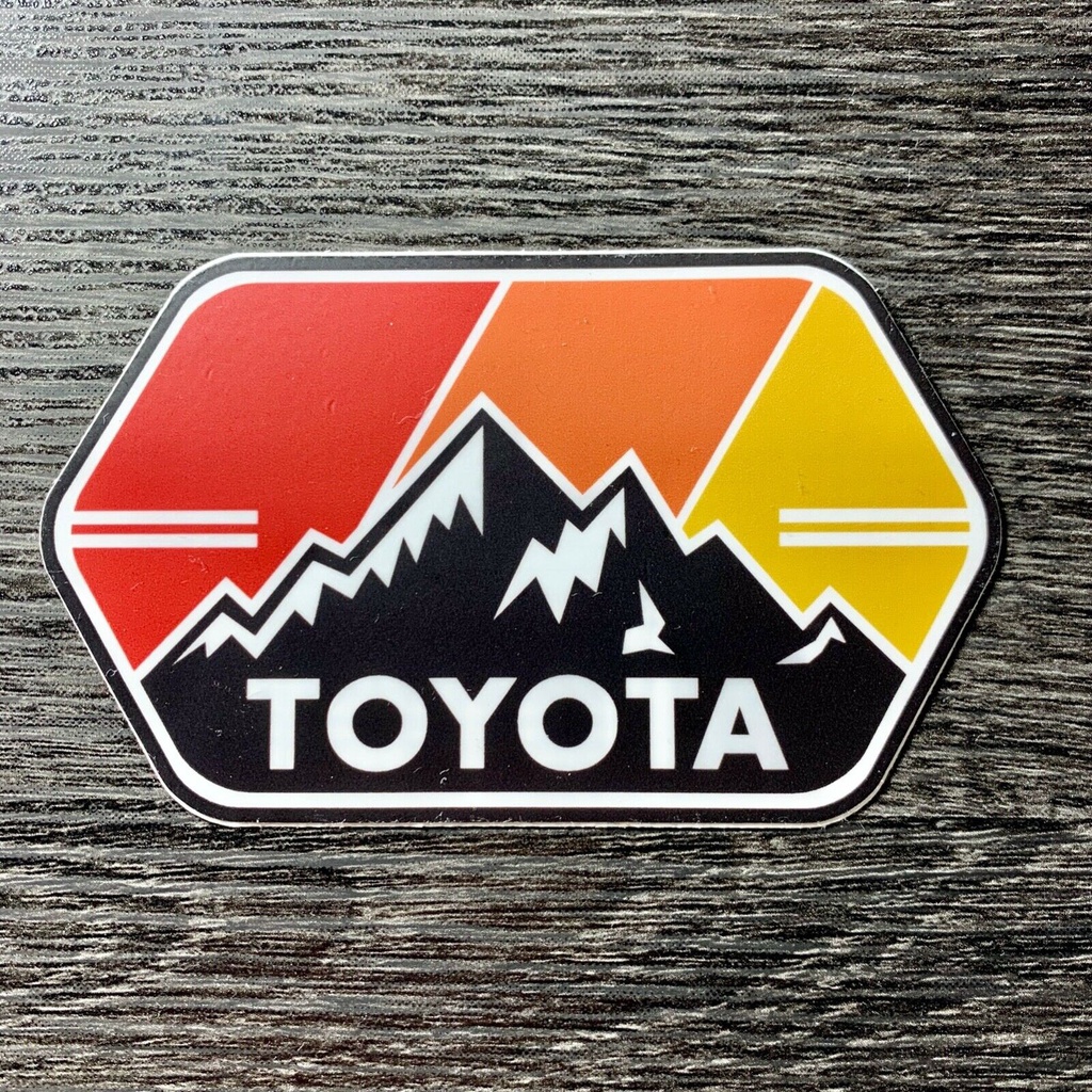 Toyota Mtn w/ Stripes สติ๊กเกอร์รูปลอก Tundra Tacoma SR5 4X4 4Runner Fj Cruiser TRD