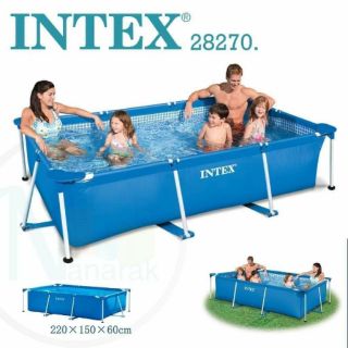 สระน้ำ Intex สระเฟรมพูลสี่เหลี่ยม 2.2 x 1.5 x 0.6 ม. รุ่น 28270 - Blue