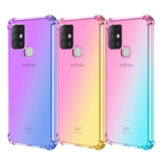 For infinix Hot 10s 10 9 8 Play Note 10 Pro smart 4 5 case rainbow clear เคสโทรศัพท์มือถือ tpu แบบนิ่มสีรุ้งสําหรับ เคสอินฟินิกซ์  Hot 10