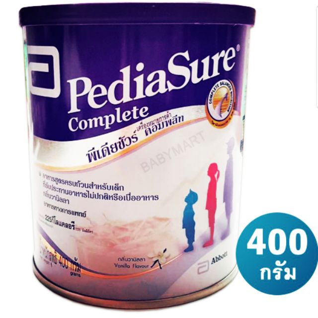 Pedia Sure พีเดียชัวร์ คอมพลีท 400 กรัม นมสำหรับเด็กอายุ 1 ปีขึ้น