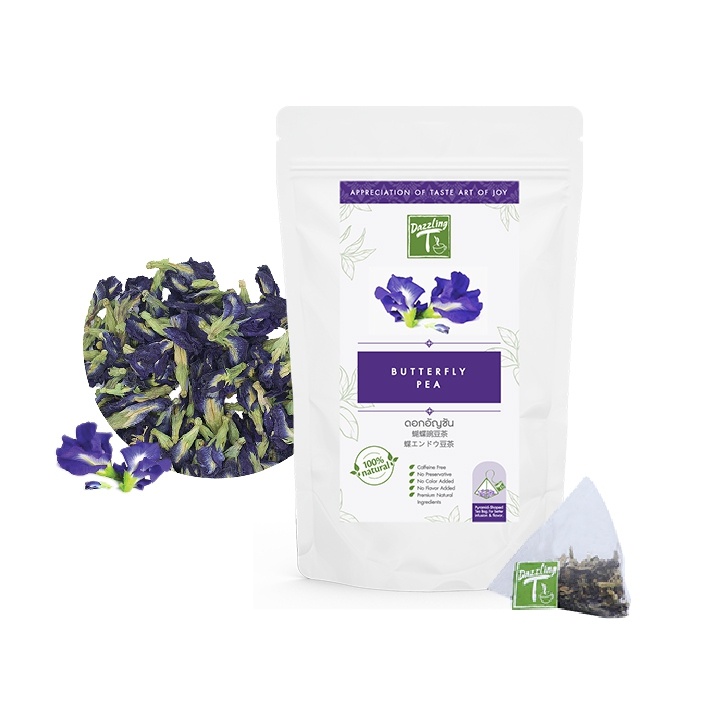 [Dazzling-T] ชาดอกอัญชัน Butterfly Pea Tea ชาอัญชัน อัญชัน ชาคุณภาพ ชาสมุนไพร น้ำอัญชัน ไม่ผสมน้ำตาล