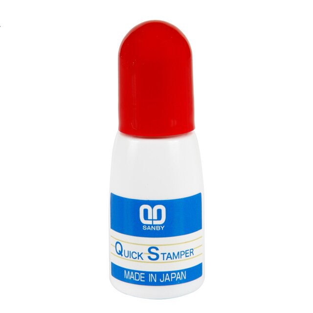 SANBY หมึกเติมตรายาง Quick Stamper สีแดง (10 ซีซี)