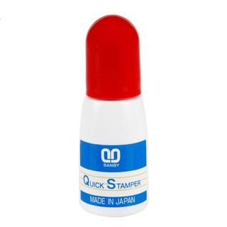 SANBY หมึกเติมตรายาง Quick Stamper สีแดง (10 ซีซี)