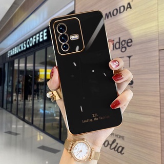 【ใหม่】เคส vivo v23 5G V23E 5G Y15SY15A Y33S Y21 Y12A Y12S Y20 SG Y20 Y17 Y15 Y12 Y76 ขอบตรง 90° เคสโทรศัพท์แบบชุบไฟฟ้า