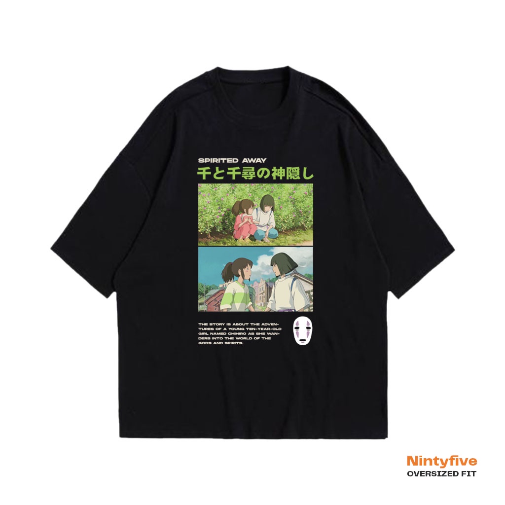 Spirited Away Studio Ghibli อะนิเมะเสื้อยืดขนาดใหญ่