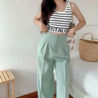 [03][ขายดี]LauraShop🧸🥐 กางเกงเอวสูงรุ่นUnnie Pant🔥🔥🔥