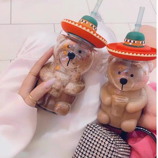 ✅สินค้าพร้อมส่ง✅ แก้วรูปร่างหมี แก้วหมีสไตล์อเมริกา 🐻🐻🐻