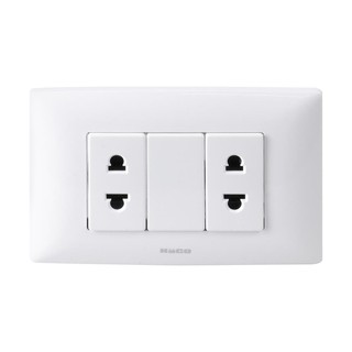 ชุดเต้ารับเดี่ยว 2 ขากลมแบน HACO AP-R20 DOUBLE SOCKETS 2P AP-R20 HACO