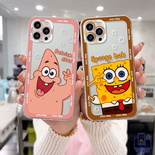 เคสใหม่ใส เคสไอโฟน 11 12 13 PRO MAX 6 7 6S 8 Plus X XR XS MAX 11 12 13 mini Se 2020 6SPlus 7Plus 6Plus 8Plus XSMAX ลายการ์ตูนสพันจ์บ็อบน่ารักเคส