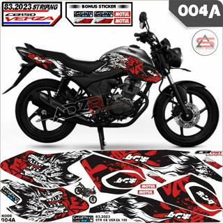 สติกเกอร์ ป้องกันรอยขีดข่วน สําหรับ HONDA CB VERZA 150 2023 Wolf HONDA VERZA DEKAL SEMI STRIPING Variation STRIPING