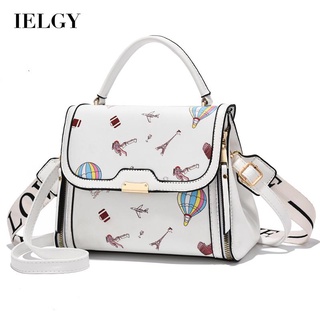 IELGY Print texture hand-held one-shoulder small square bag large-capacity fashion all-match women