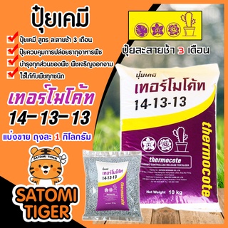 ปุ๋ยเทอร์โมโค้ท สูตร 14-13-13 แบ่งขาย ถุงละ 1 กิโลกรัม Thermocote ปุ๋ยแคคตัส ปุ๋ยละลายช้า ปุ๋ย สำหรับเเคคตัส ปุ๋ยไม้ดอก