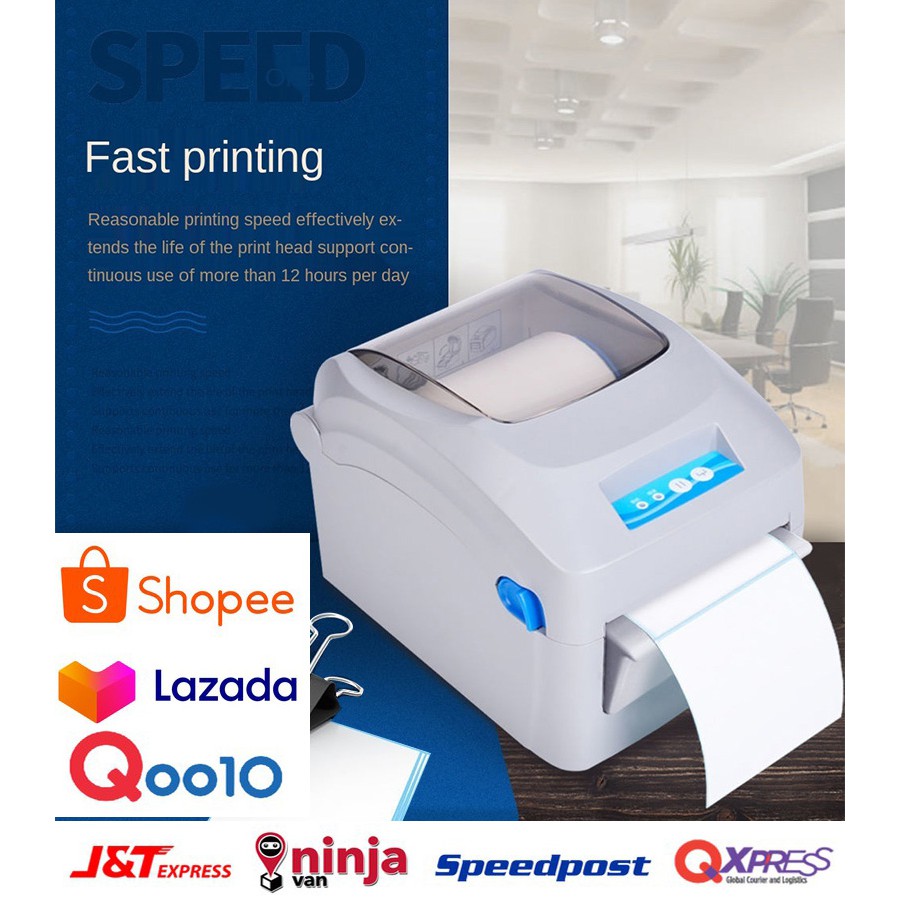 ZJ-9200 BLUETOOTH Thermal Printer Waybill, JT Express,MCFA Delivery  Express ,QR Barcodes Label Printer CJXQ | Shopee Thailand