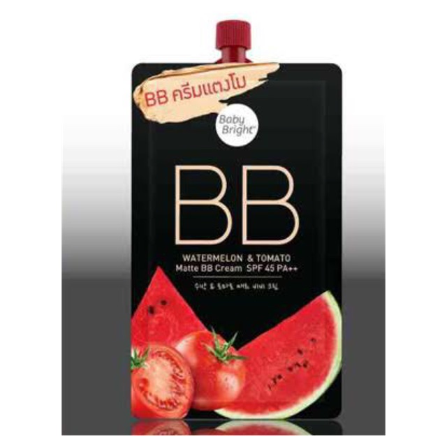 Baby Bright - Watermelon & Tomato Matte BB Cream PF45 PA++ (แบบซอง)