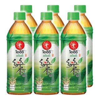 โออิชิ ชาเขียว ต้นตำรับ 500 มล. แพ็ค 6 ขวด Oishi Original Green Tea 500 ml. Pack of 6 bottles.