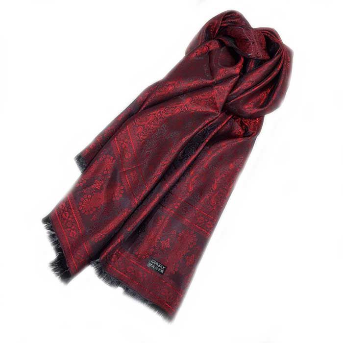 Sarong Thai Silk Scarf - Red